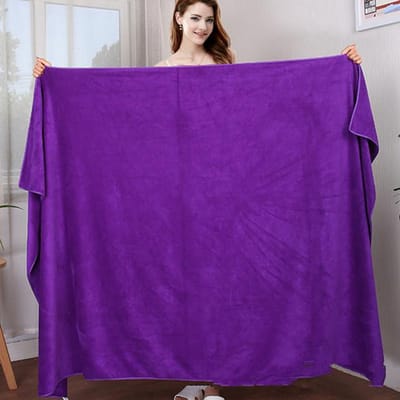 Extra Grote Microfiber Badhanddoek 100X200cm Zachte Super Absorberende Kaart Sneldrogende Handdoeken Thuisgebruik 100x200 cm paars