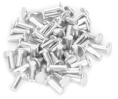 Allecto - 100 stuks M4 Flachkopf Aluminium Nieten Vollniet - Lichtgewicht en robuuste constructie - Perfect voor aluminium reparatie - 10 mm lengte...