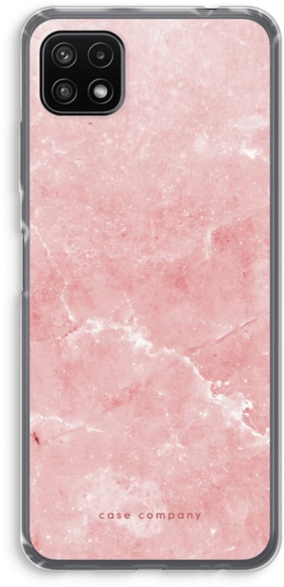 Case Company® - Hoesje geschikt voor Samsung Galaxy A22 5G hoesje - Roze marmer - Soft Cover Telefoonhoesje - Bescherming aan alle Kanten en Schermrand