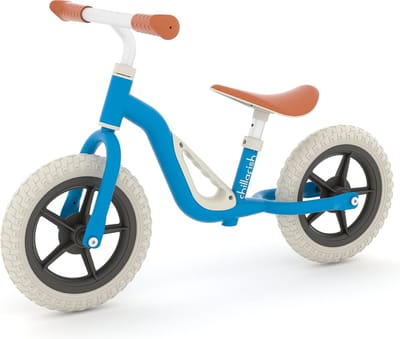 Chillafish Loopfiets 2 jaar - Lichtgewicht met verstelbaar zadel en stuur - Blauw- Loopfiets voor jongens en meisjes tot 4 jaar met handvat om te dragen en anti lek banden - Model Charlie