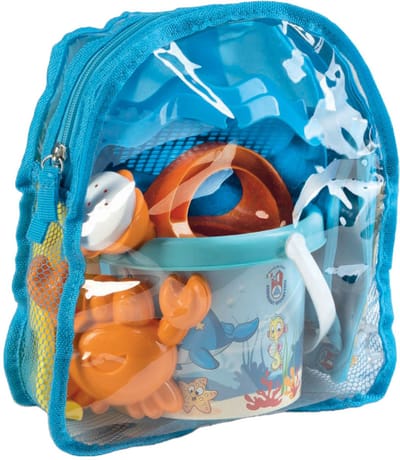 Rugzak met Strandset Zeedieren, 6dlg.