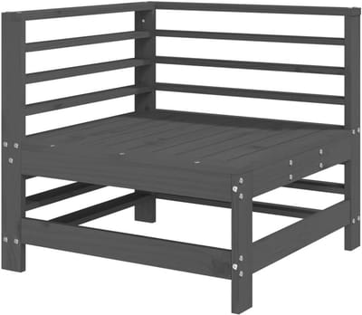Tuin Hoekbank - Loungeset - Buiten Ontspannen - Modulair Ontwerp - 63.5 x 63.5 cm - Grijs