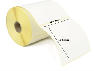 Thermisch label 100*100mm - 3x Rolx 500 stuks op rol (1500 stujs) - Waterdicht verzendlabel 4*4in - Olie en krasbestendig - hittegevoelige sticker.