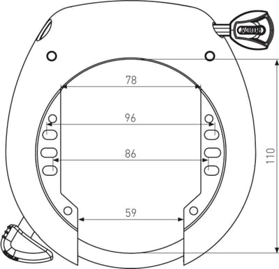 Abus 5755L Shield Xplus ART2 met 100cm insteekketting en zadeltas - Zwart