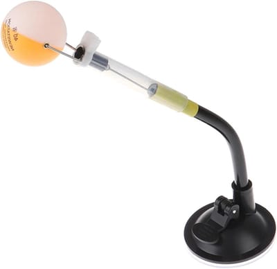 Tafeltennis Trainer - Oefenbal Robot - Vaardigheden Verbeteren - Stabiele Zuigbeker - 300 mm Lengte - Zwart
