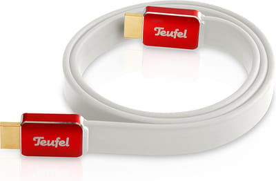 Teufel HDMI 2.0 platte kabel - Highspeed HDMI kabel - 2.0 specificaties: 4K 50/60p en 4K 3D 1.5m - wit