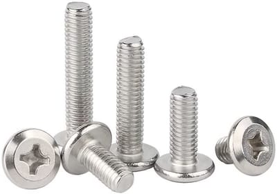 Volledige Draad Meubel Schroeven met Phillips Kop, RVS, M8x80mm, Perfect voor Meubelverbindingen (5 Stuks)