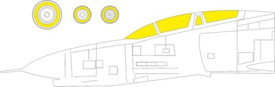 Eduard Modelbouwpakket - EX802 Masking Sheet for F-4B Phantom - Accessoires set - 1:48 - Modelbouw