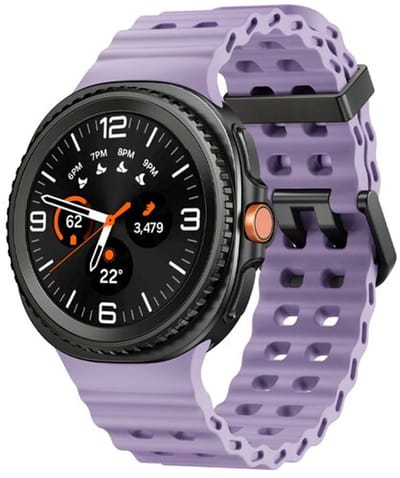 By Qubix - smartwatch bandje - Compatible Samsung bandje - Marine siliconen band - Paars - Geschikt voor Samsung Galaxy Watch 9 (40/44mm) - Watch 8 (40/44mm) - Watch 8 Classic (46mm)