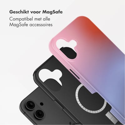 Selencia Hoesje - Geschikt voor Apple iPhone 16 - Backcover geschikt voor MagSafe - Gradient Soft Blush