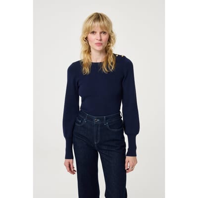 Fabienne Chapot Vic Bootcut Jeans Dark Indigo Maat: W25L32 | Wijde Broeken Outlet | Dames | Blauw