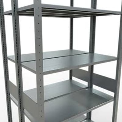 SCHULTE Lagertechnik - Boutloze dubbele bodemplank type 150 - 3000x1000x2x400 mm galv.2x7 schappen
