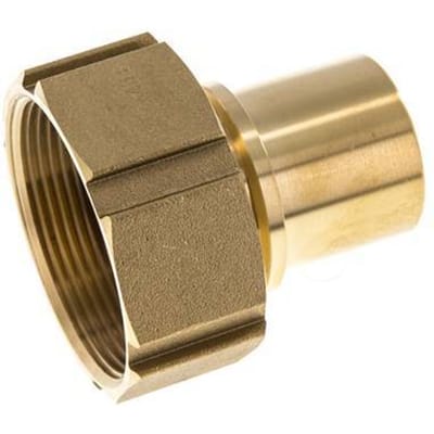 38 Mm (1-1/2'') En G2'' Messing Slangpilaar Unie Moer Vlakke Afdichting Polyurethaan Veiligheidsringen EN 14420-5 (DIN 2817)