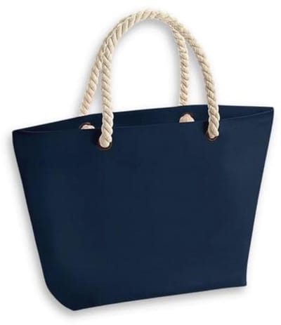 Dames Strandtas van 100% Katoen - Handige Shopper en Boodschappentas - 36 x 35 x 18 cm
