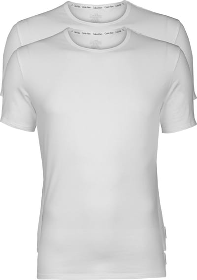 Calvin Klein SS Crew Neck  Sportshirt - Maat XL  - Mannen - wit/zwart