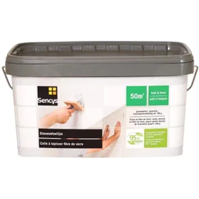 Sencys Glasvezelbehanglijm Kant-en-klaar Behanglijm Sterke Hechting - Wit - 10kg