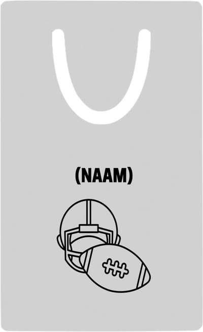Hacebo® - american football helm en bal met je eigen naam metalen boekenlegger - sport liefhebbers - NFL - verjaardag - verjaardagscadeau - mensen die houden van american football - cadeau - kado Bladwijzer boekenleggers - 7.6 cm x 5cm