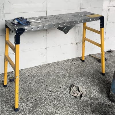 Opvouwbare Steiger - Werkplatform Verplaatsbaar - Binnen Buiten Werk - Verstelbaar Stabiel Frame - 120cm Lengte