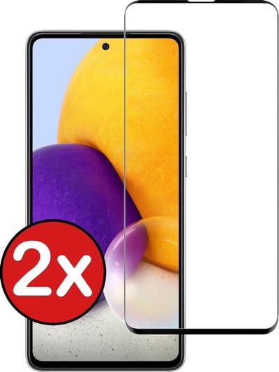 Screenprotector - 2 Stuks - Geschikt voor Samsung Galaxy A72 - Full Cover - Beschermglas - Gehard Glas - Tempered Glass - Screen Protector