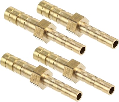 Koperen slangkoppeling met rechte vorm 6mm - 4mm voor duurzame leidingen en verbindingen