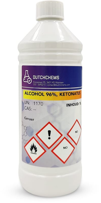 Ethanol 96% Eurodenaturant - Uiterst zuiver oplosmiddel - Reinigingsmiddel