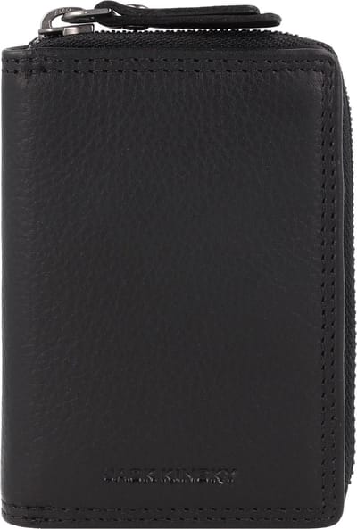 Jack Kinsky Montreal Portemonnee RFID-bescherming Leer 11 cm - Jongens - Staand formaat - schwarz