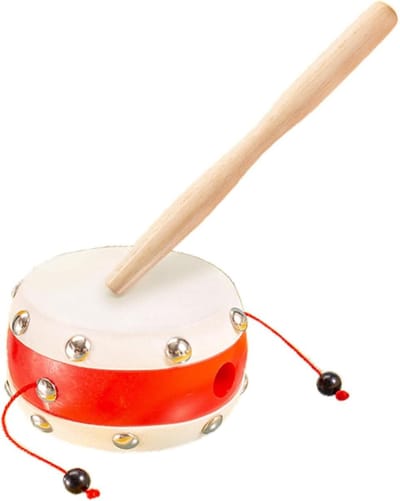 Houten Klanktrommel - Muziek Speelgoed - Kinderen Muziek Leren - Afneembare Handgreep - 166 cm - Meerkleurig