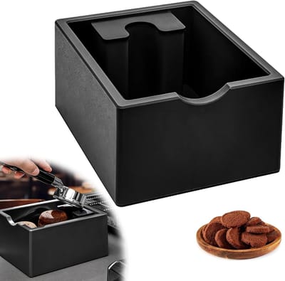 Afvalcontainer voor Koffiegruis met Stil Knokmechanisme - Ideaal voor Espresso en Koffiefilters, Duurzaam ABS Materiaal