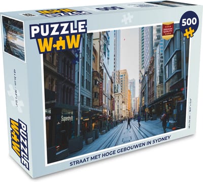 Puzzel Straat met hoge gebouwen in Sydney - Legpuzzel - Puzzel 500 stukjes