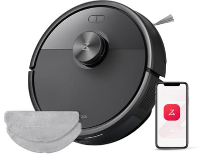 Roborock Q7 M5 Set–Robotstofzuiger met dweilfunctie–10000 Pa sterke zuigkracht–Dubbel antiklitsysteem– 150 min gebruiksduur– LiDAR-navigatie–Stofzuigerrobot voor tapijt– Dierenharen–Zwart–Q5 PRO Upgrade–2 Dweilen