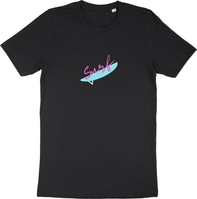 Heren T Shirt - Dames T Shirt - Surf - Zwart - XS