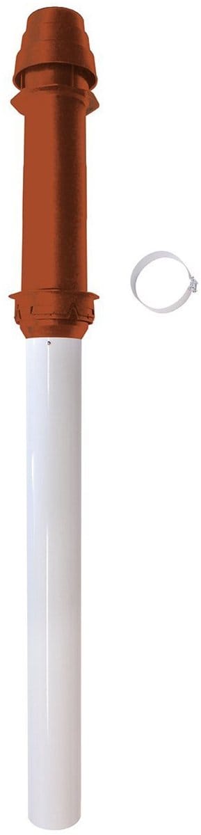 Vaillant vert. dakdoorvoer voor condensatietechniek, 60/100 PP, rood, 0020220657