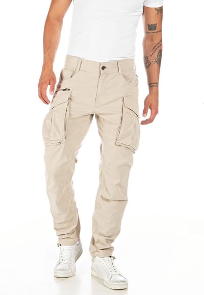 Replay Heren Cargo Broek COMFORT COTTON TWILL comfort/relaxed Beige 36W / 30L Volwassenen