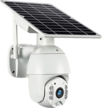 Bewakingscamera Buiten - 4G WiFi Camera - Huis Beveiligen - Zonne-energie Opladen - 1080p HD - Wit