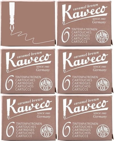 Kaweco - Vulpen vullingen - 6 doosjes - Bruin - Sepia Bruin, Caramel Bruin