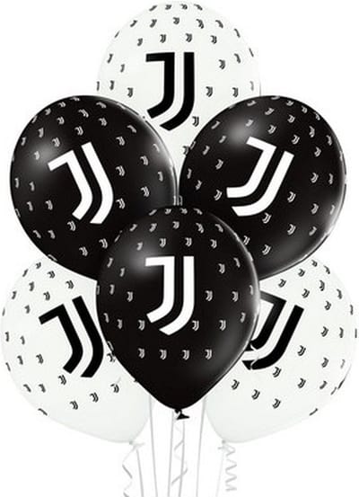 12 x Ballon Juventus Palloncini / 30cm / LOSSE BALLONNEN (geen plastic verpak.)