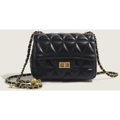 Nieuwe Crossbody Tas Zomer Modieus en Veelzijdig Kleine Gouden Bal Diamanten Ketting Kleine Vierkante Tas gray