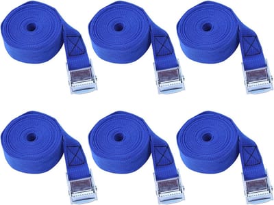 Spanbanden met Ratchet - Bevestigingsbanden Bagage - Veilig Vervoer Goederen - Duurzame Zink Gespen - 25mm x 1m - Donkerblauw
