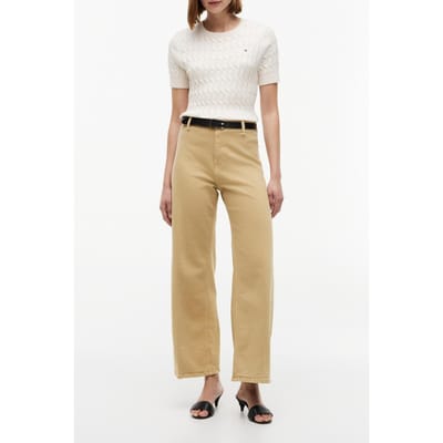 Tommy Hilfiger Wide Leg Washed Beechwood Größe: W26L28 | Ausgestellte Hosen Outlet | Damen