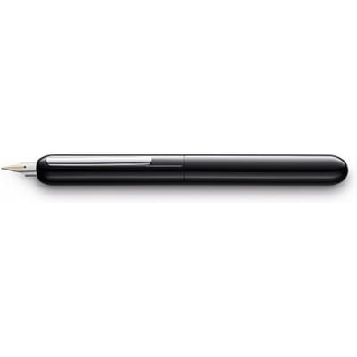 LAMY dialog 3 vulpen 074 - fascinerende vulpen in glanzend zwarte lak met draaimechanisme en volledig intrekbare, gedeeltelijk platina vergulde 14-karaats gouden penpunt - penpunt maat M