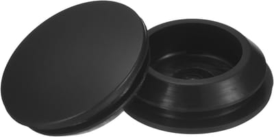 6 Stuks Siliconen Stopjes voor Gaten van 20-22 mm, Waterdichte Klikstopjes voor Meubels, Rubber Eindkappen en Inzetstukken in Zwart