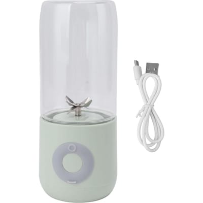 Elektrische USB Juicer Blender Groen 6 Bladen 1300mAh 500ml Draagbare Blenderbeker voor Vruchtensap L(for 6.5-9kg) white