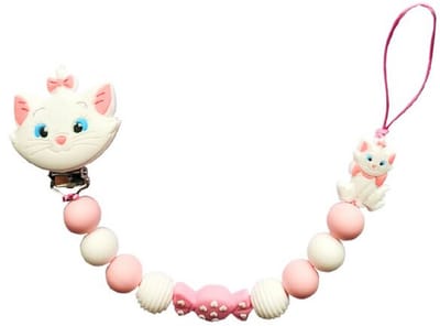 Roze speenkoord Marie met snoepkraal – extra sterk dubbel touw | Luxecadeaumanden