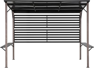 Whirlpool Spa Jacuzzi Pergola gepoedercoat staal - 252x282cm in antraciet