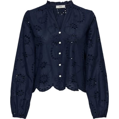 JDY - JDYDITTE L/S EMBRODERIE SHORT SHIRT WVN - Dames - Blouses