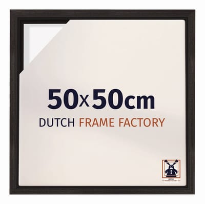 Baklijst 50x50 cm - Eiken Donker - Geschikt voor Canvasdoek - MDF Baklijst Lausanne