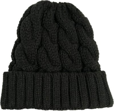 Gebreide Damesmutsen met Uitsparing - Wintermuts voor Dames met Uitsparing voor Paardenstaart, Solide Kleur, Elastisch, Anti-slip, Warm, Koudebestendig, Oorbescherming Twist