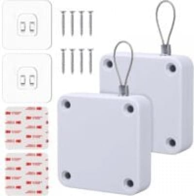 2 stuks - Automatische Deursluiter - Deurdranger - Zelfsluitend - Deur - Zelfsluitende Deuren - Schuifdeur Dranger - Verdekte Montage - Wit - 70*65*18mm