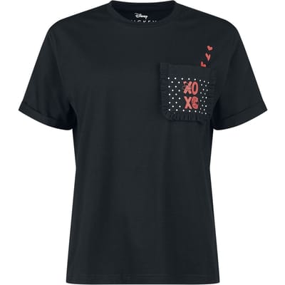 Mickey & Minnie Mouse - Disney T-shirt - XOXO - S tot XXL - voor Vrouwen - zwart