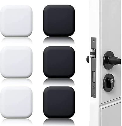 Zelfklevende Wanddeurstoppers - 6 Stuks Gummipuffer 45mm x 45mm voor Deuren en Muren